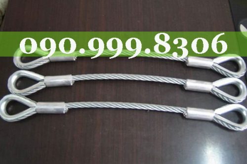 Sling cáp thép bấm chì mắt cứng