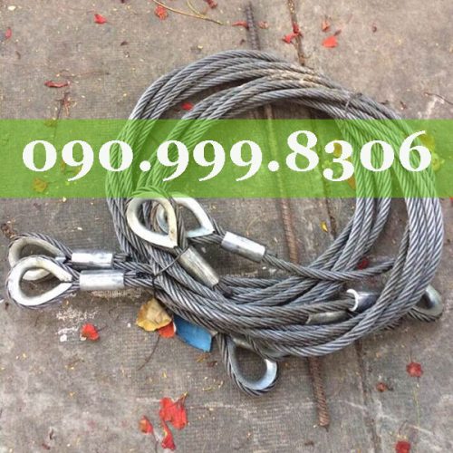 Sling cáp thép bấm chì mắt cứng